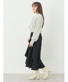 earth music&ecology ミニシャギーパールボタンカーディガン