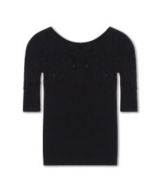 Chacott 【ノーソーイングニット】カップ付きバレリーナネックトップ