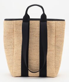 自由区 【2WAY】ハンドルラフィア トートバッグ