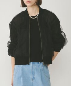 GRACE CONTINENTAL チュールギャザーブルゾン