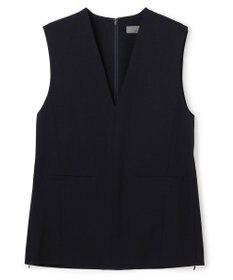 uncrave ウォッシャブルウールライクツイル ジレ