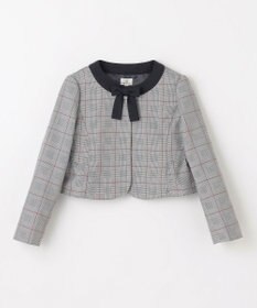 組曲 KIDS 【110-140㎝】グレンチェックジャケット＆プリーツワンピース セット