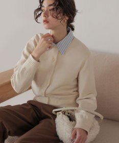 組曲 S 【加藤ローサさん着用】コットンタッチシャーティングボウタイ付き シャツ