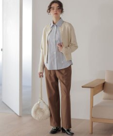 組曲 S 【加藤ローサさん着用】コットンタッチシャーティングボウタイ付き シャツ