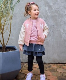 ANY KIDS パール×デニムニットスカッツ