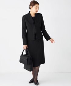 自由区 FORMAL 【洗える/縦横ストレッチ】セオプラスエス横二重ジャケット＋ワンピース