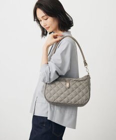J.PRESS LADIES 【2way】ボンディングキルト ショルダー バッグ モカ系