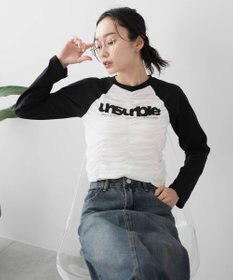 WEGO シャーリングデザインラグランロンT