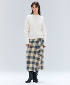 BEIGE， 【洗える】TAFT / コットンカシミヤスウェットニットトップス