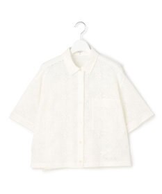 23区 【SLOW/一部店舗限定】モチーフレース 半袖 シャツ