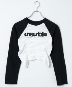 WEGO シャーリングデザインラグランロンT