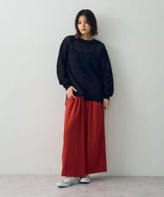 YECCA VECCA サテンタックワイドパンツ