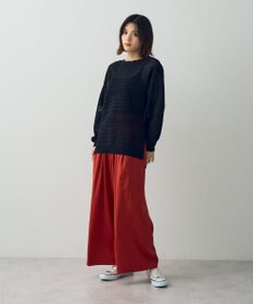 YECCA VECCA サテンタックワイドパンツ