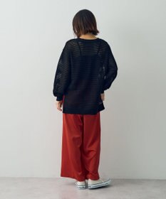 YECCA VECCA サテンタックワイドパンツ