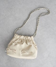 Green Parks ・ＱＵＯＮ　リボンチェーン巾着