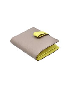 Atelier nuu 日本製 本革 バイカラーnoble 二つ折れウォレット