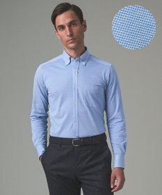 GOTAIRIKU 胸ポケット付にアップデート【吸水速乾/ストレッチ】クールマックス鹿の子 ビズシャツ_ボタンダウン