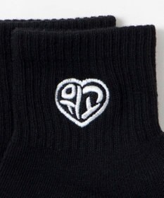 WEGO デザインロゴ刺繍アンクル底パイルソックス