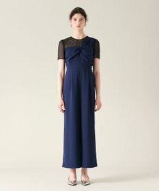 GRACE CONTINENTAL ドレープリボンサロペット