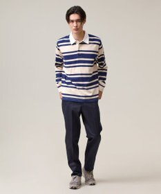 J.PRESS MEN ソフトタッチコットンマルチボーダー ラガーポロシャツ