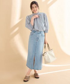 ANY L 【接触冷感/UVカット/抗菌防臭/速乾】エニイファンクション シャーリングブラウス