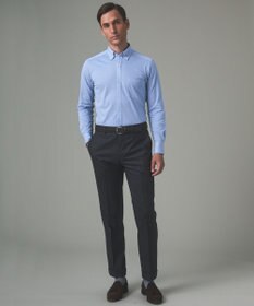 GOTAIRIKU 胸ポケット付にアップデート【吸水速乾/ストレッチ】クールマックス鹿の子 ビズシャツ_ボタンダウン