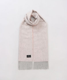 AURORA 【 LANVIN COLLECTION（ランバン コレクション） 】カシミヤ100%無地シングルリバーシブルマフラー(WASH)