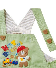 MIKI HOUSE HOT BISCUITS オーバーオール＆ボーダー長袖Tシャツギフトセット【BOX付き】