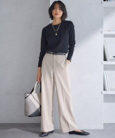 23区 L 【Oggi4月号掲載/洗える】ラスターコットンポリエステル ニット