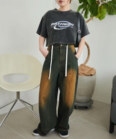 WEGO ヴィンテージウォッシュグラフィックショートT