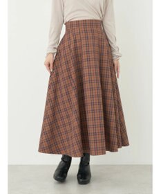 earth music&ecology チェックフレアスカート