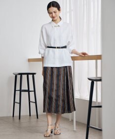 自由区 L 【カタログ掲載・セットアップ対応】マルチストライプジャカード スカート