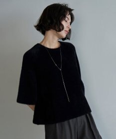 UNFILO L ナイロンシャギー  ハーフスリーブ プルオーバー