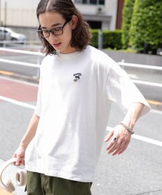 WEGO 【ユニセックス着用ITEM/綿100%/SMLサイズ展開】リラックスフィットワンポイントT（S）