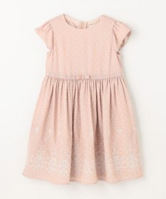 組曲 KIDS 【110-140㎝】ドットシフォン ワンピース