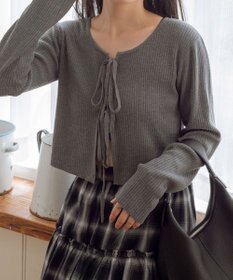 WEGO リボンリブカーディガン