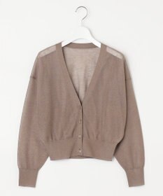Feroux 【洗える】Vネックシアー カーデ
