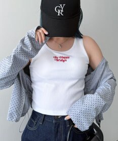 WEGO 【カップ付きインナー】グラフィックカップ付きリブタンク