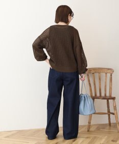 AMERICAN HOLIC 【先行予約】ジップアップメッシュニットカーディガン【WEB限定カラー有り】