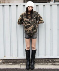 WEGO 【ユニセックス着用ITEM/MLサイズ展開】ブリーチダメージアップリケT（SS）