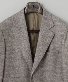 GOTAIRIKU 【DELFINO】ナポリジオメトリックツイード ジャケット_ブラウン