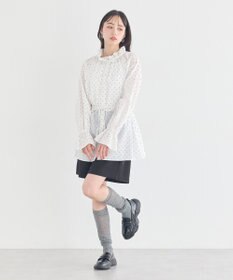 earth music&ecology 【イージーケア】TRキュプラダブルボタンフリルシャツ