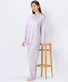 Wing パジャマ 綿100%(本体) 天竺素材 長袖 長ズボン レディース EP8041 ウイング／ワコール