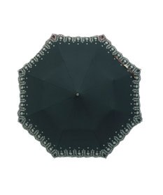 MOONBAT POLO RALPH LAUREN（ポロ ラルフローレン）晴雨兼用日傘 フローラル刺繍 折りたたみ傘 楽折 遮光 遮熱 UV