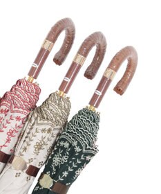 MOONBAT POLO RALPH LAUREN（ポロ ラルフローレン）晴雨兼用日傘 フローラル刺繍 折りたたみ傘 楽折 遮光 遮熱 UV