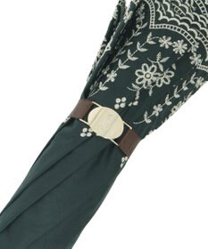 MOONBAT POLO RALPH LAUREN（ポロ ラルフローレン）晴雨兼用日傘 フローラル刺繍 折りたたみ傘 楽折 遮光 遮熱 UV