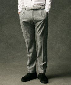 JOSEPH ABBOUD 【キングサイズ・軽量/ストレッチ/尾州産ジャージー素材】ウールミルドジャージータック パンツ