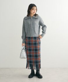 Green Parks Ｚｉｐ付きコンパクトニットカーディガン