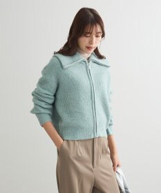 Green Parks Ｚｉｐ付きコンパクトニットカーディガン