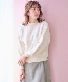 ANY SIS 【洗える】フラッフィーパターン ニット